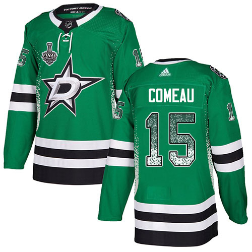 Adidas Men Dallas Stars #15 Blake Comeau Green Home Authentic Drift Fashion 2020 Stanley Cup Final Stitched NHL Jersey